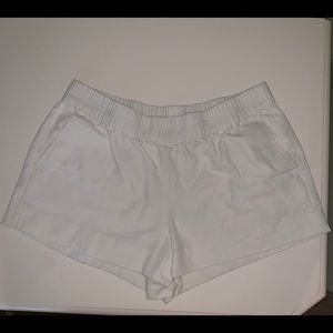 White Linen Shorts